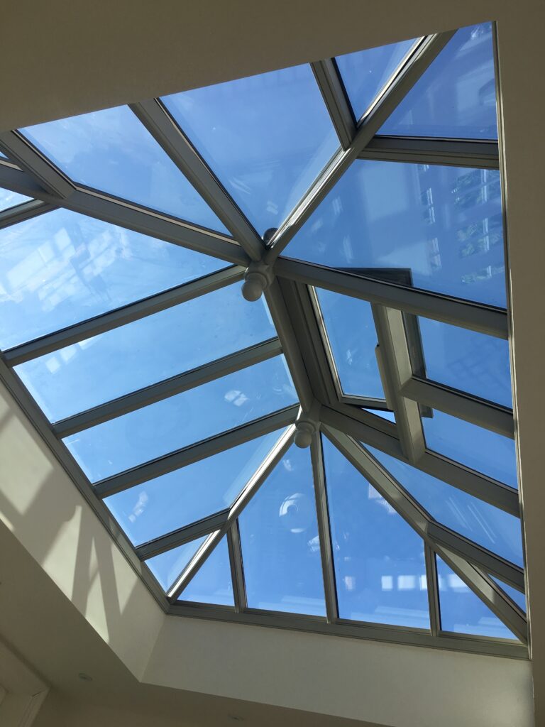 Lantern roof mounted in orangery in Eastbourne East Sussex